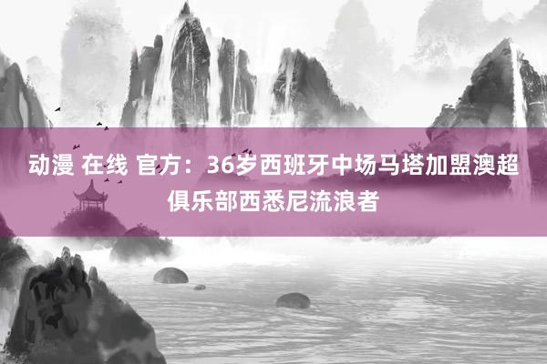 动漫 在线 官方：36岁西班牙中场马塔加盟澳超俱乐部西悉尼流浪者