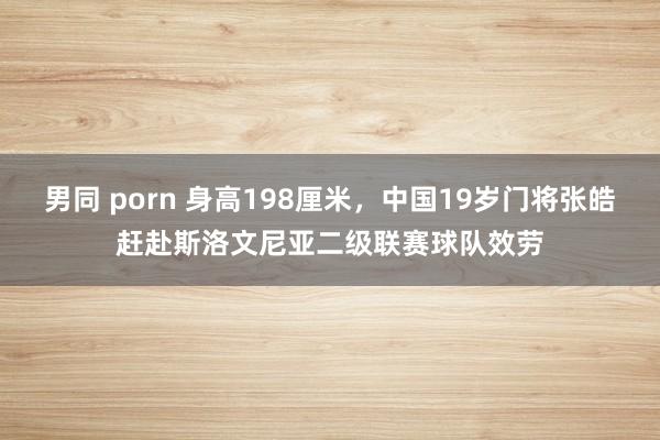 男同 porn 身高198厘米，中国19岁门将张皓赶赴斯洛文尼亚二级联赛球队效劳