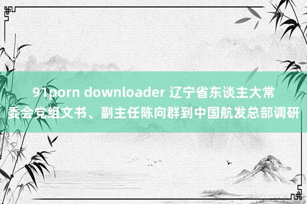 91porn downloader 辽宁省东谈主大常委会党组文书、副主任陈向群到中国航发总部调研