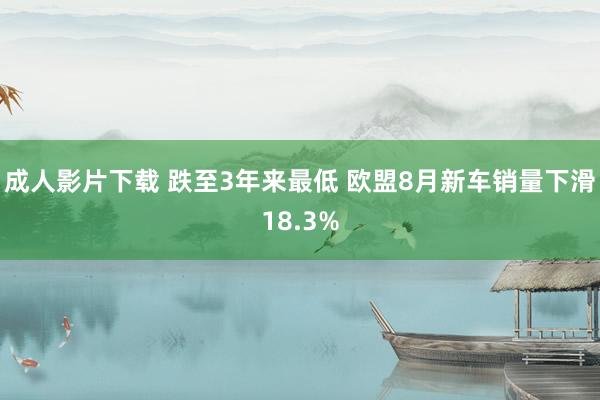 成人影片下载 跌至3年来最低 欧盟8月新车销量下滑18.3%