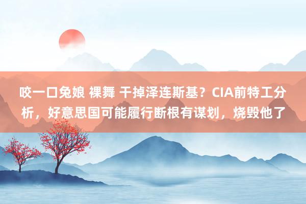 咬一口兔娘 裸舞 干掉泽连斯基？CIA前特工分析，好意思国可能履行断根有谋划，烧毁他了