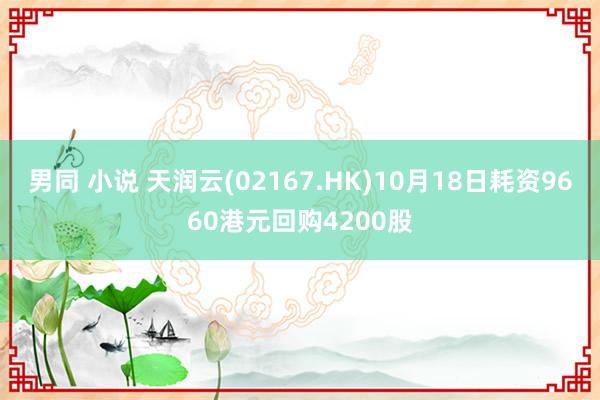 男同 小说 天润云(02167.HK)10月18日耗资9660港元回购4200股