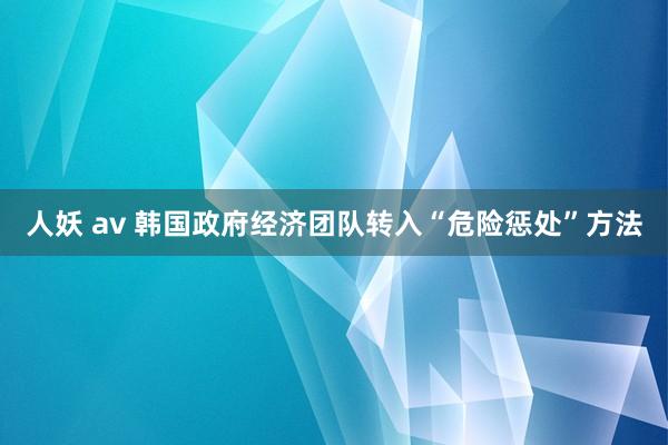 人妖 av 韩国政府经济团队转入“危险惩处”方法