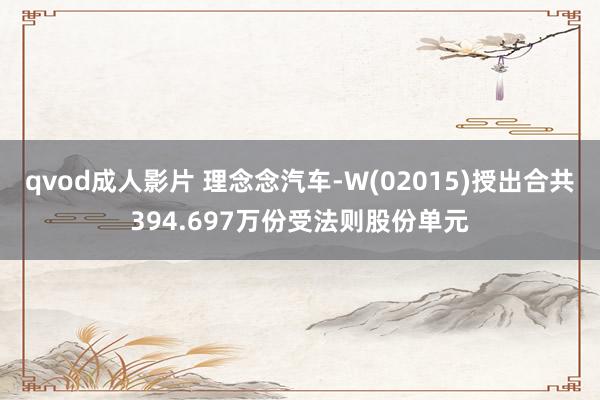 qvod成人影片 理念念汽车-W(02015)授出合共394.697万份受法则股份单元