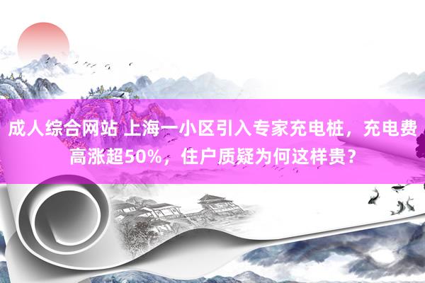 成人综合网站 上海一小区引入专家充电桩，充电费高涨超50%，住户质疑为何这样贵？