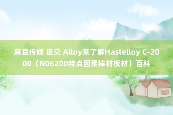 麻豆传媒 足交 Alloy来了解Hastelloy C-2000（N06200特点因素棒材板材）百科