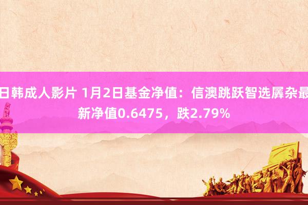 日韩成人影片 1月2日基金净值：信澳跳跃智选羼杂最新净值0.6475，跌2.79%