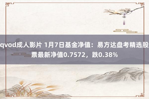 qvod成人影片 1月7日基金净值：易方达盘考精选股票最新净值0.7572，跌0.38%