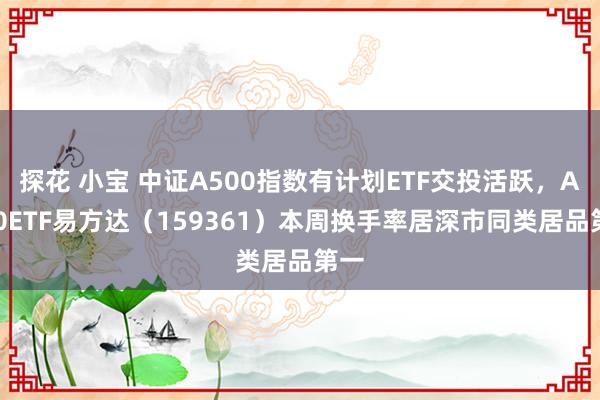 探花 小宝 中证A500指数有计划ETF交投活跃，A500ETF易方达（159361）本周换手率居深市同类居品第一